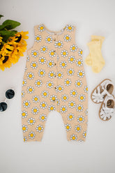 Daisy Romper in Biscuit